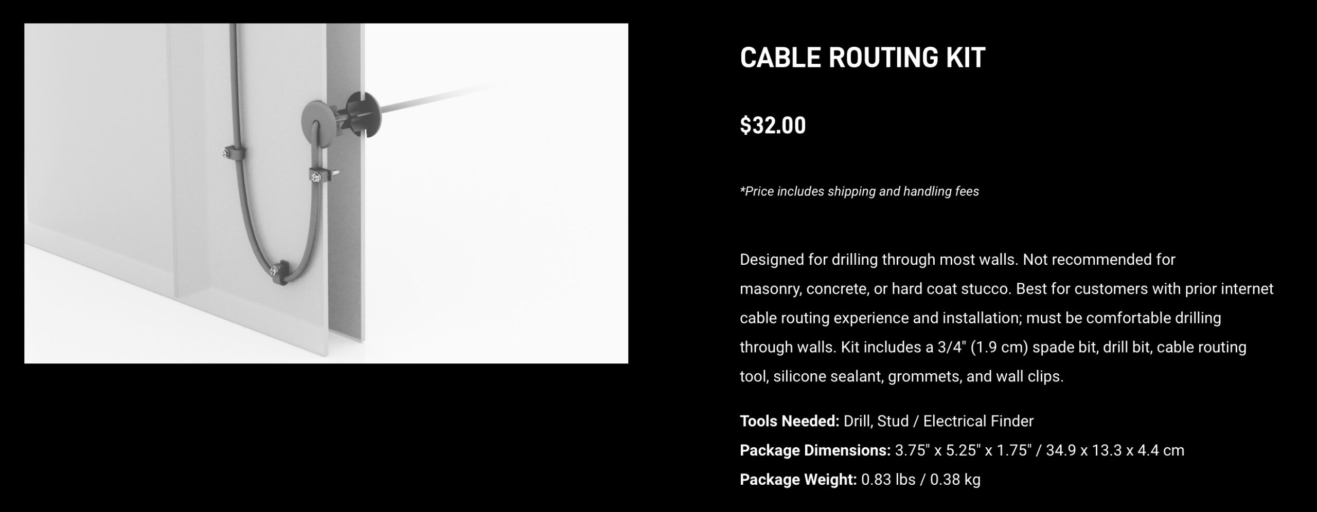Starlink Cable Routing Kit product page